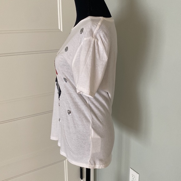 Cotton holiday tee with sequin detail - Picture 4 of 6